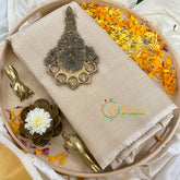 Beige Kuber Silk Saree -Kubera Pattu-VS397